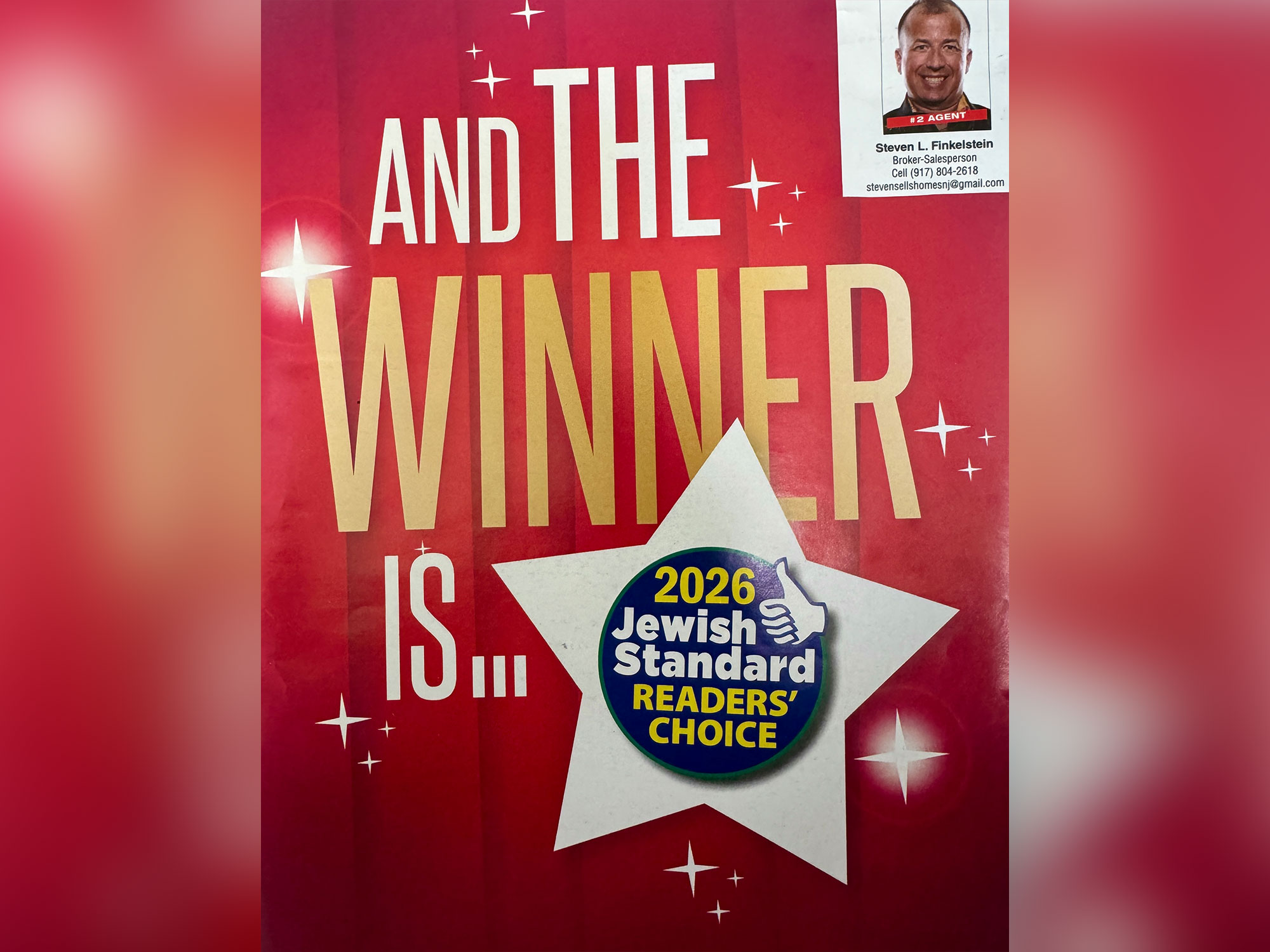 Jewish Standard Reader's Choice Award # 2 Agent- 2026
